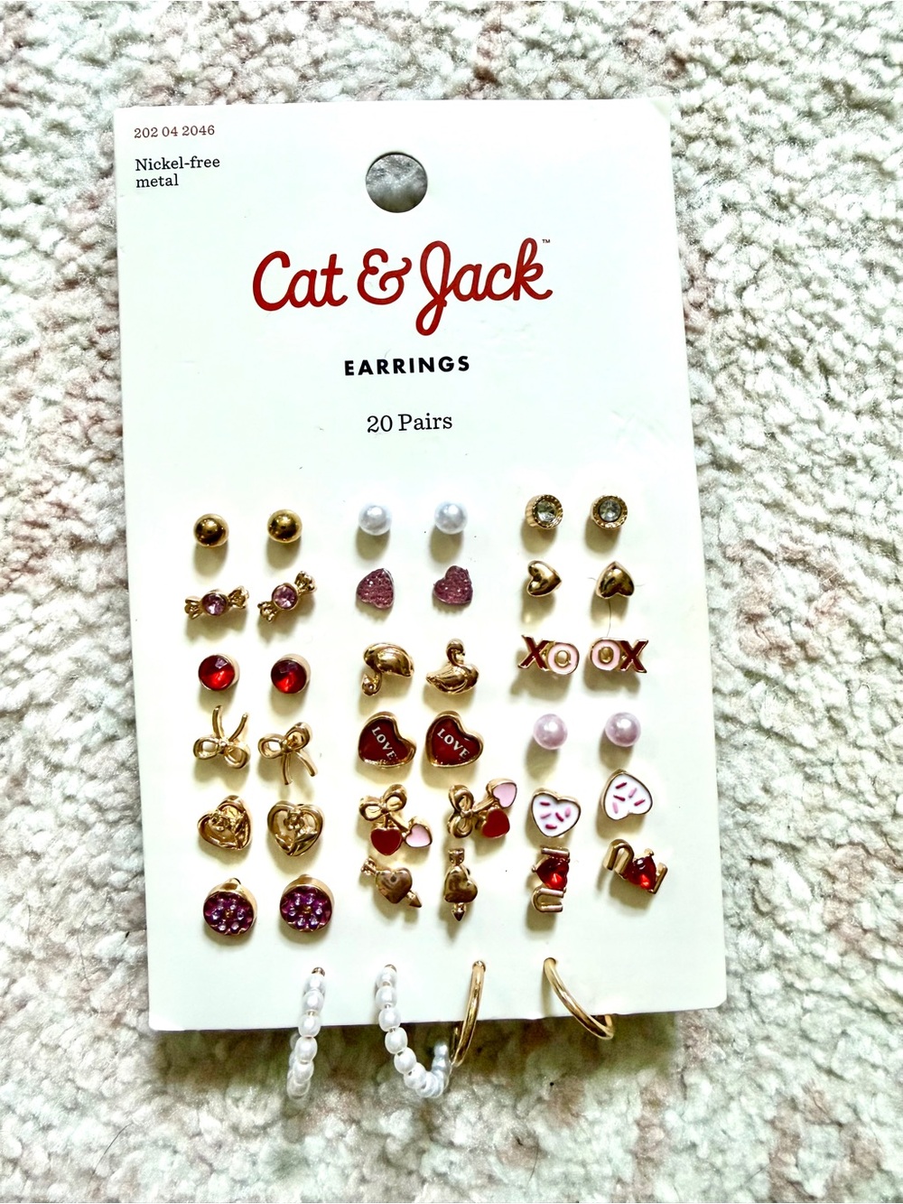 Cat & Jack 20 Pairs Earring Set